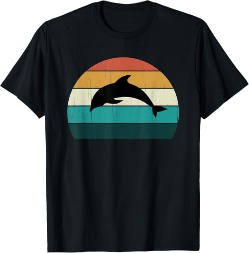 Retro Dolphin - Cool Sunset Aquatic Mammals Lovers Sea Gift