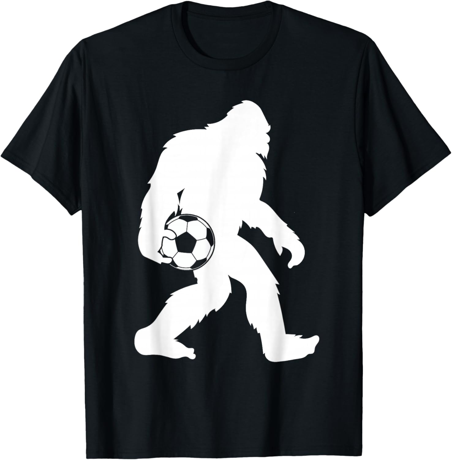 Sasquatch Bigfoot Goalkeeper Funny Soccer Ball Kids T-Shirt - T-Shirt | Black