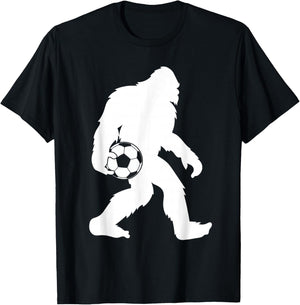 Sasquatch Bigfoot Goalkeeper Funny Soccer Ball Kids T-Shirt - T-Shirt | Black