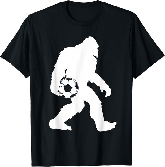 Sasquatch Bigfoot Goalkeeper Funny Soccer Ball Kids T-Shirt - T-Shirt | Black
