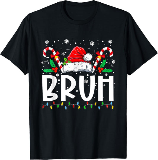 Christmas Santa Bruh Xmas Pajamas Family Men Women Kids T-Shirt - T-Shirt | Black