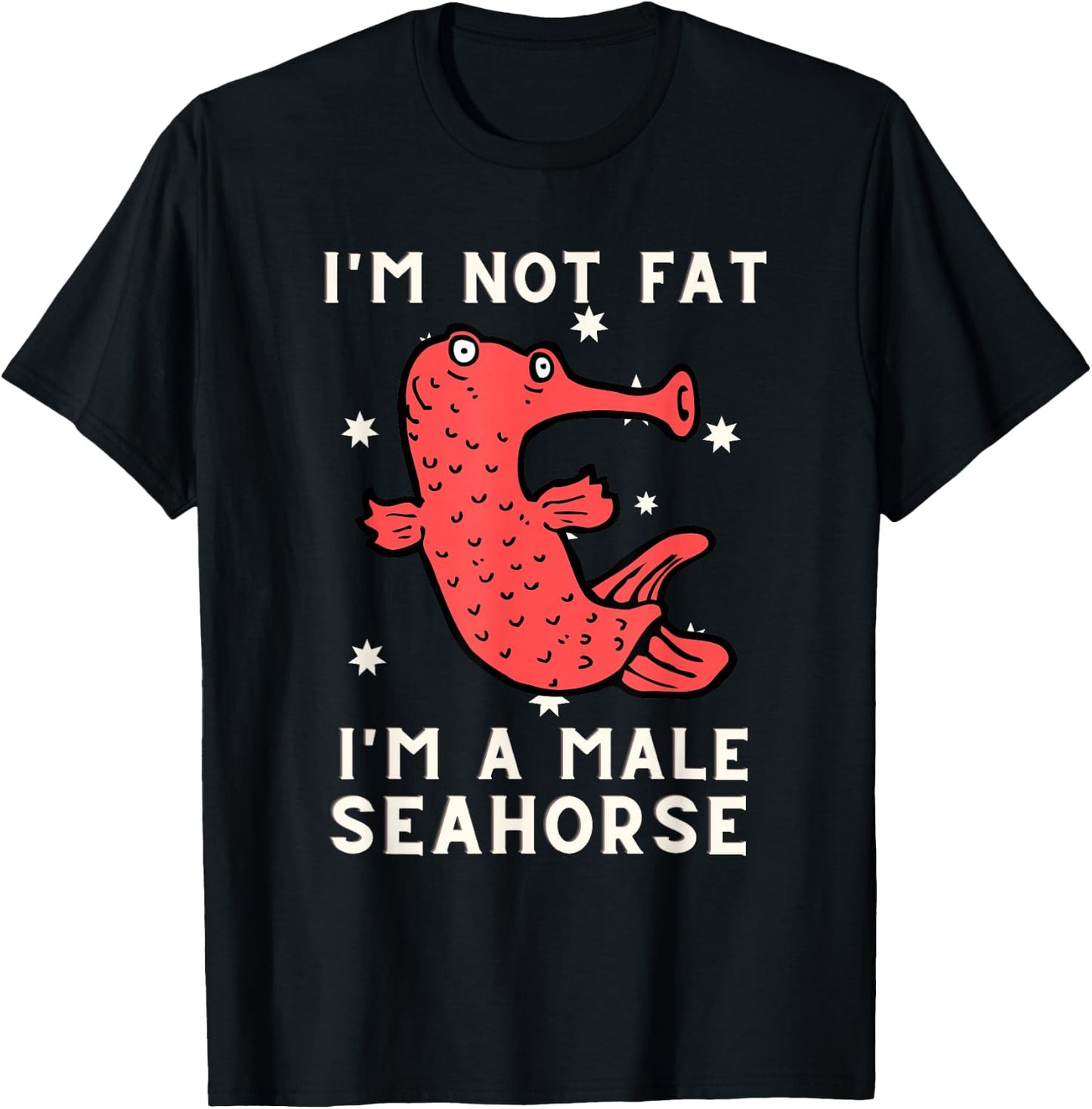 Pregnant Seahorse Joke - Seahorse Costume Fish And Aquarium T-Shirt - T-Shirt | Black