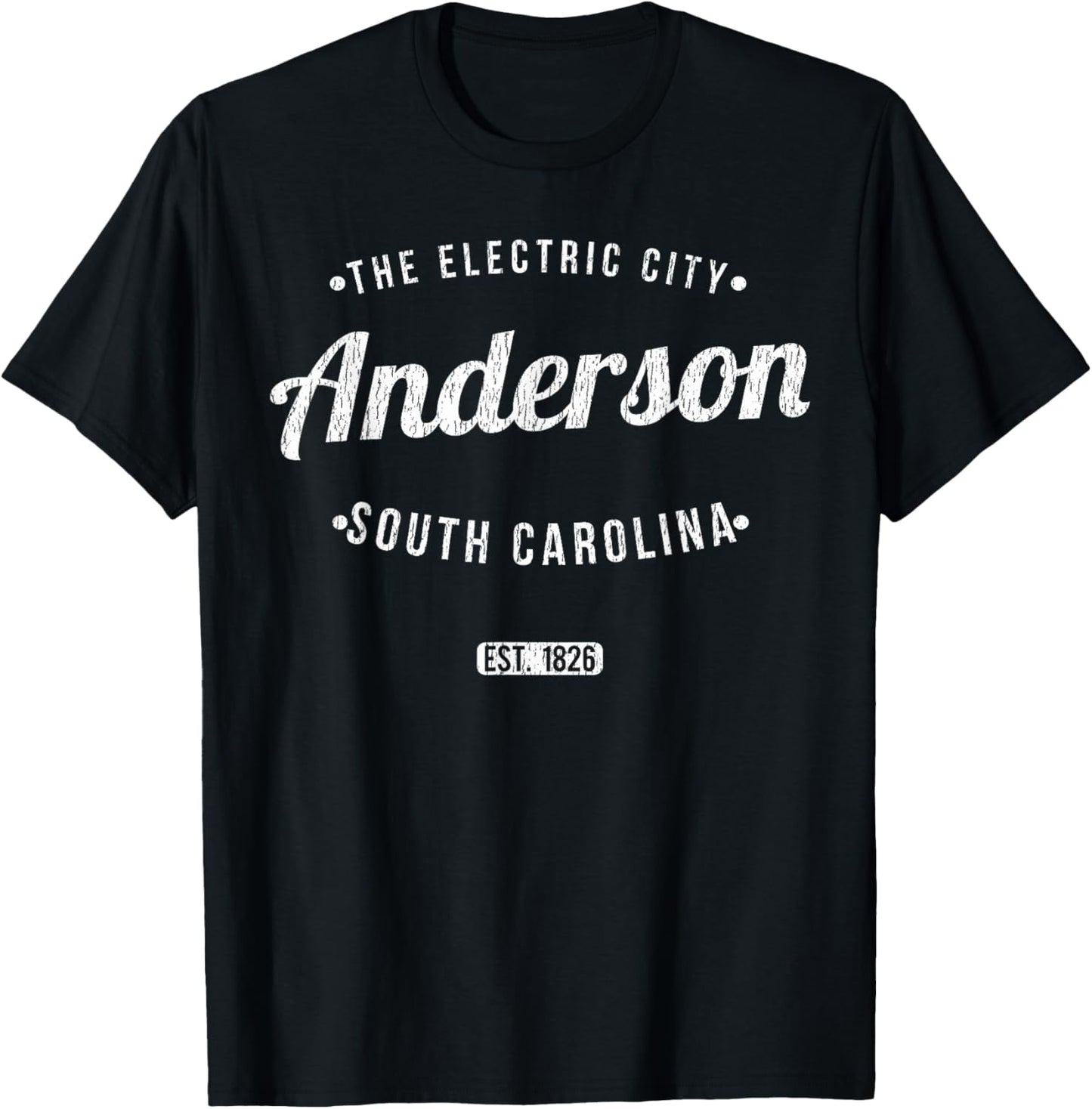 Anderson South Carolina Vintage Travel Souvenir Anderson T-Shirt - T-Shirt | Black