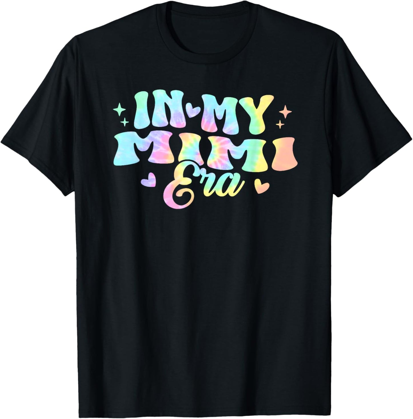 Retro Groovy In My Mimi Era Tie Dye T-Shirt - T-Shirt | Black
