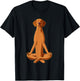 Funny Yoga Dog Hungarian Vizsla T-Shirt - T-Shirt | Black