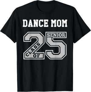 Senior Dance Mom 2025 - Groovy Dance Mom Senior Class 25 2 T-Shirt - T-Shirt | Black
