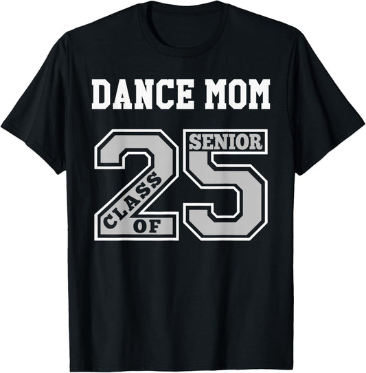 Senior Dance Mom 2025 - Groovy Dance Mom Senior Class 25 2 T-Shirt - T-Shirt | Black