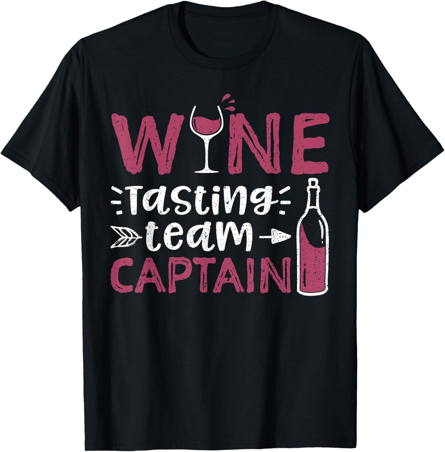 Wine Tasting Team Captain - Wine T-Shirt - T-Shirt | Black