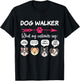 Hilarious Dog Walker Gifts Pups Funny Dog Walking Pet Sitter Men Women Girls Kids T-Shirt - T-Shirt | Black