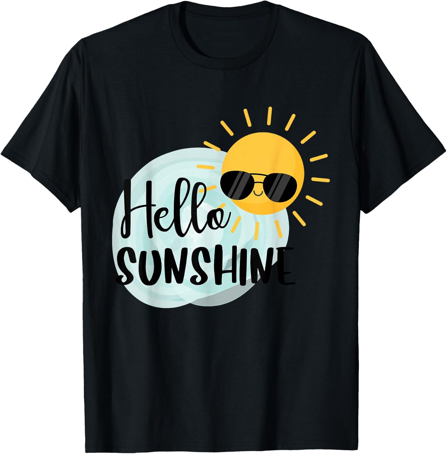 Hello Sunshine Cool Sun T-Shirt - T-Shirt | Black