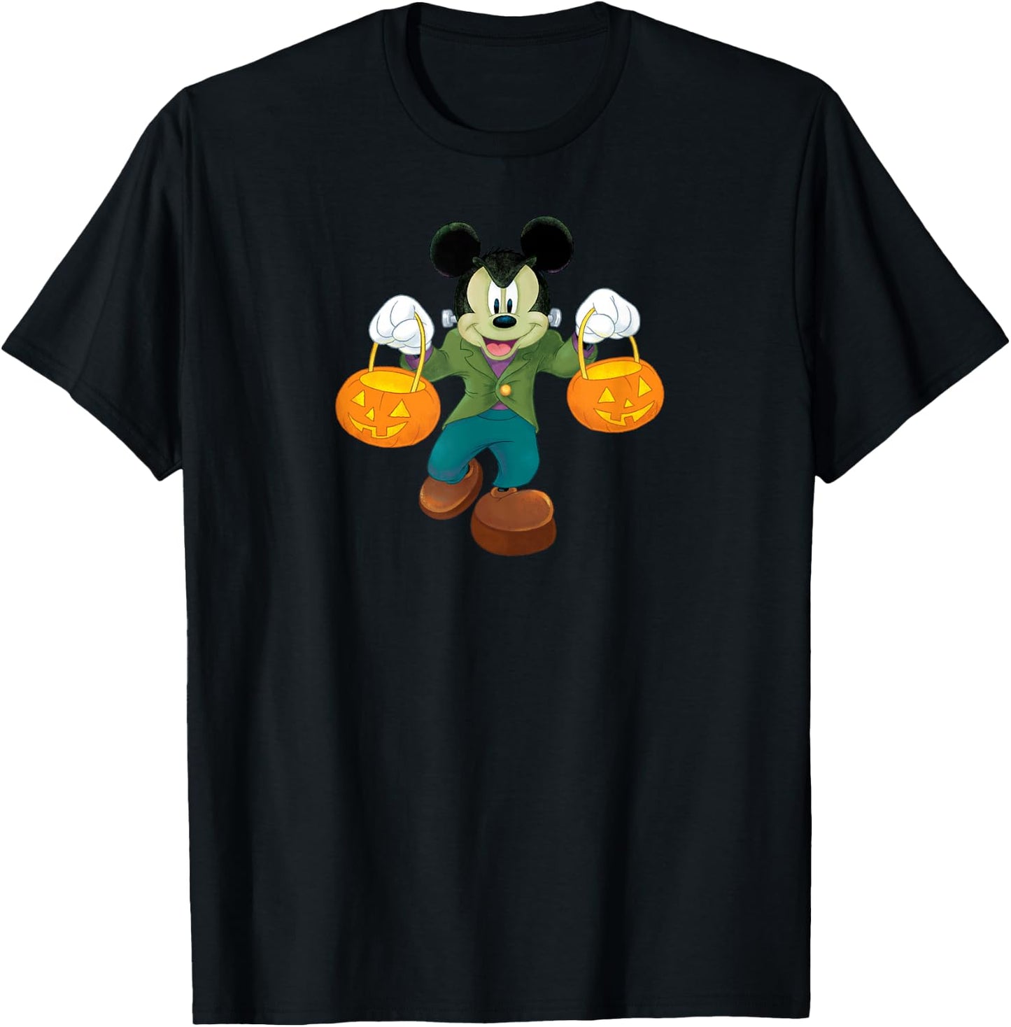 Disney Halloween Mickey Mouse Frankenstein T-Shirt - T-Shirt | Black
