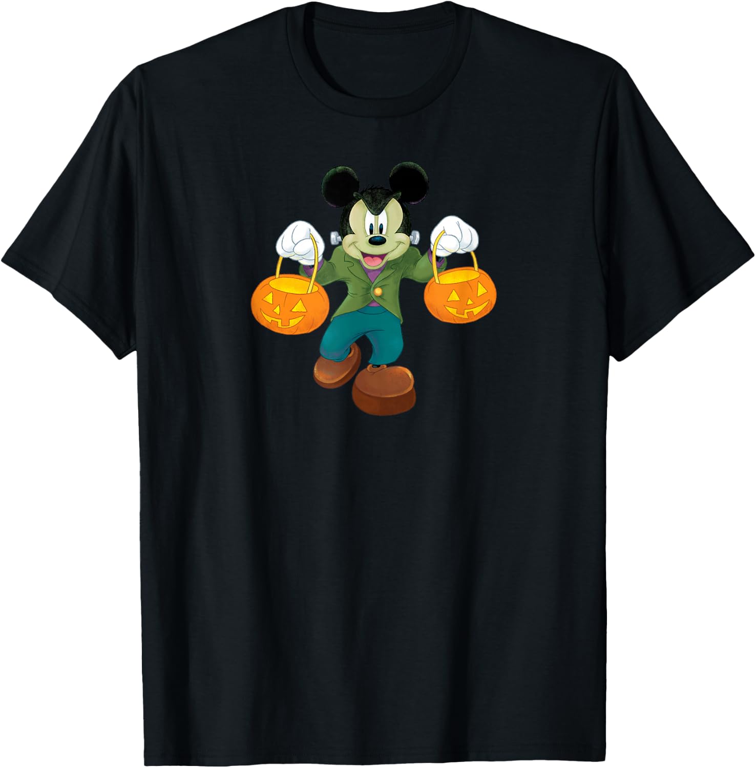 Disney Halloween Mickey Mouse Frankenstein T-Shirt - T-Shirt | Black