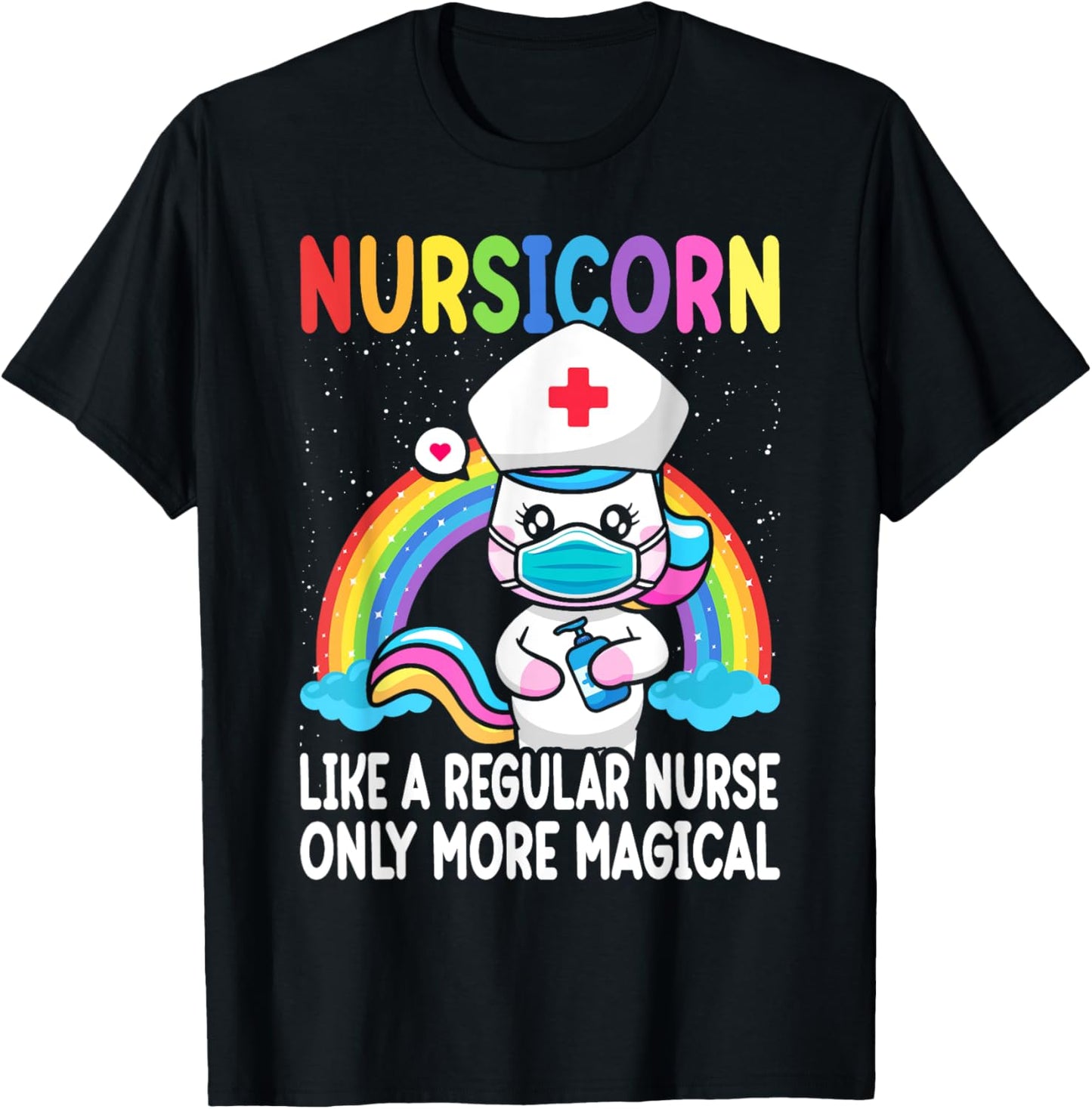 Cool Nurse Women Unicorn Medical Nurses RN Nursing T-Shirt - T-Shirt | Black