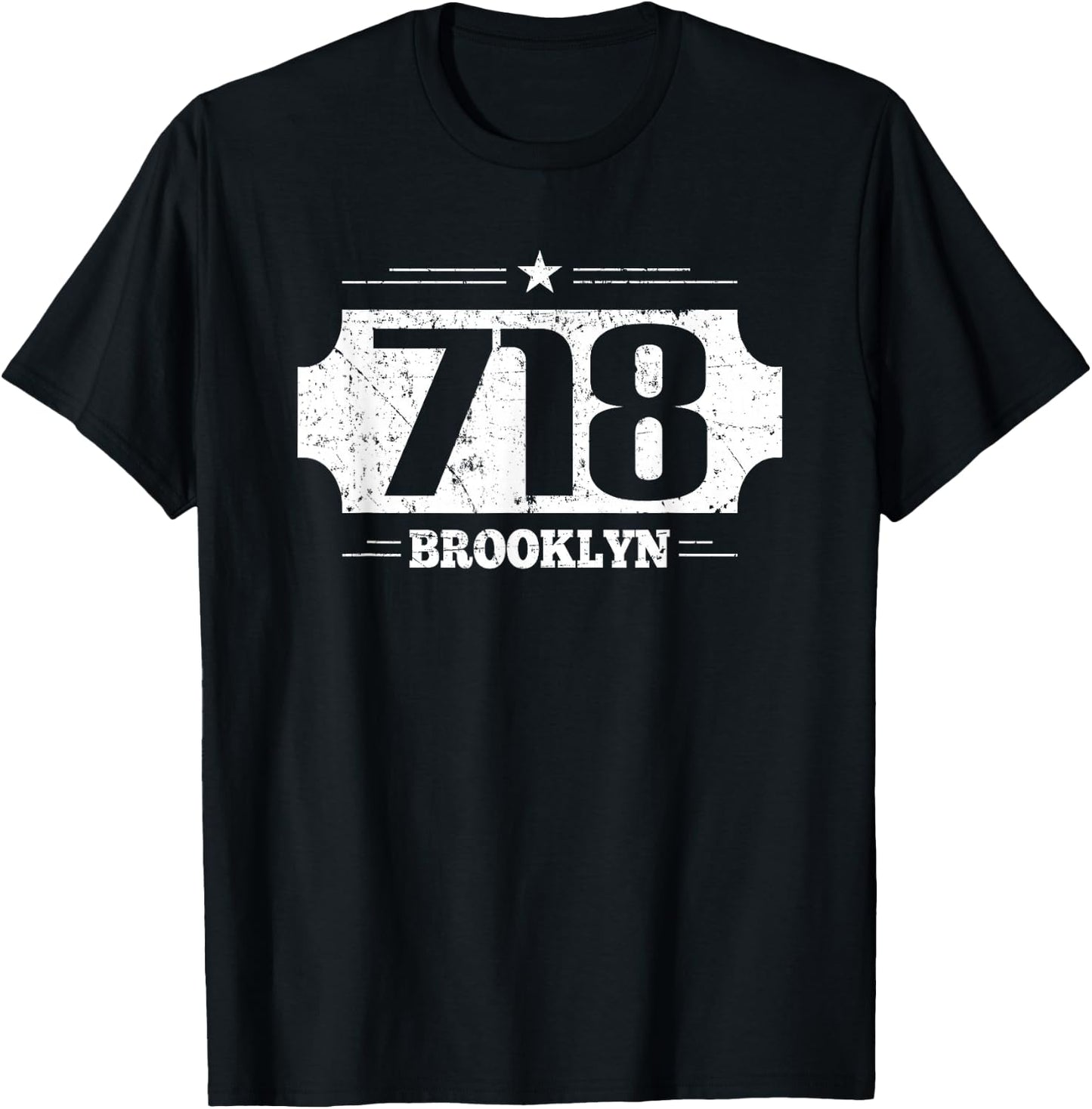 Area Code 718 Brooklyn T-Shirt - T-Shirt | Black