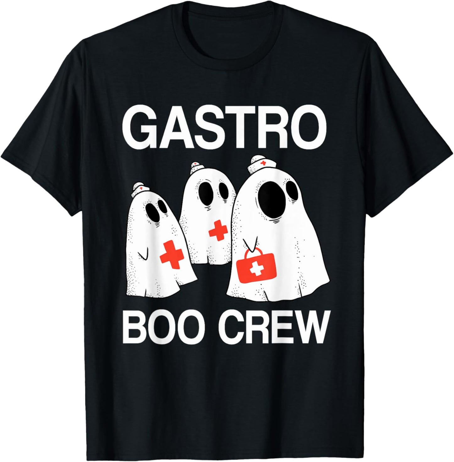 Spooky Gastro Boo Crew Halloween Costume Gi Nurse T-Shirt - T-Shirt | Black