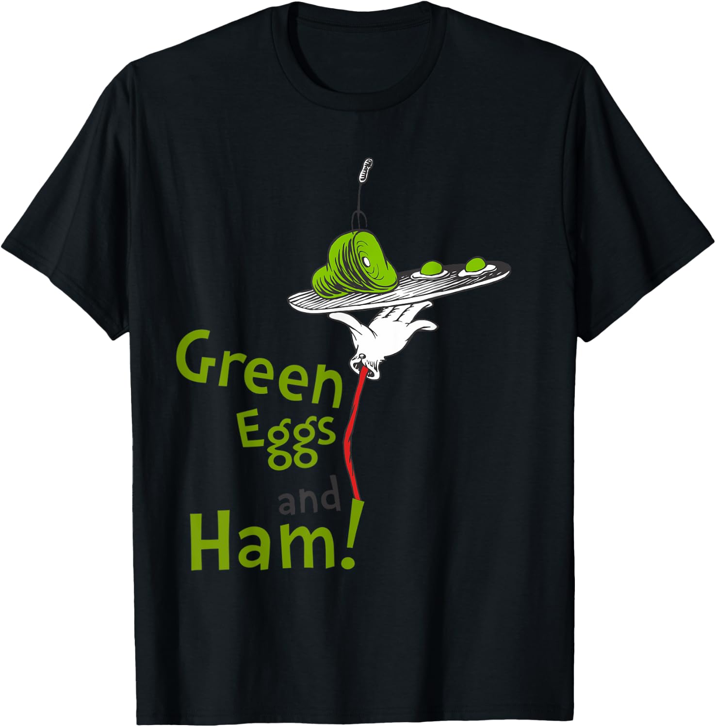 Dr. Seuss Green Eggs and Ham Title T-Shirt - T-Shirt | Black