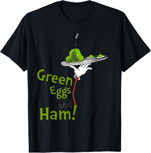 Dr. Seuss Green Eggs and Ham Title T-Shirt - T-Shirt | Black