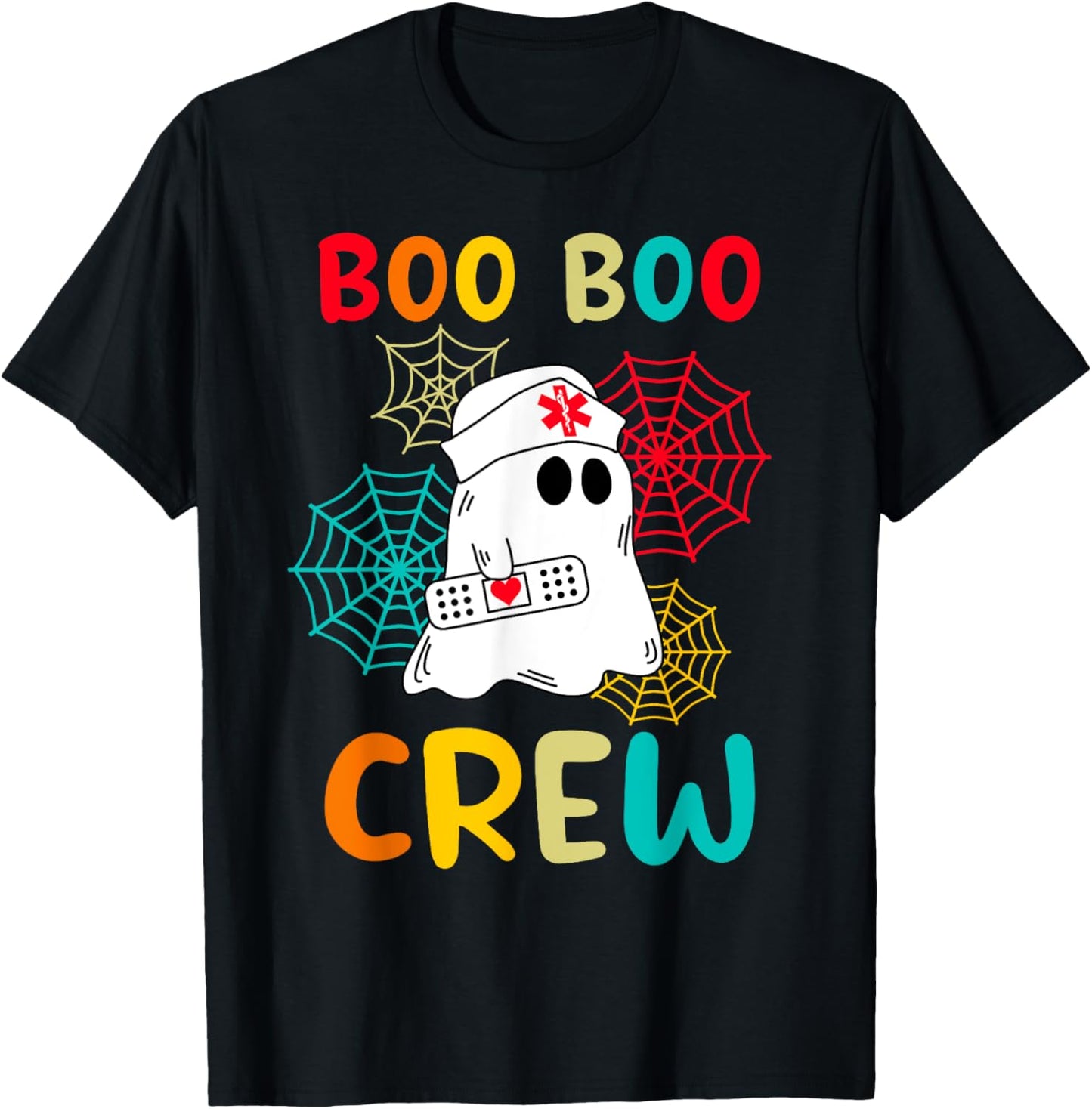 Boo Boo Crew Funny Halloween Nurse Healthcare Workers T-Shirt - T-Shirt | Black