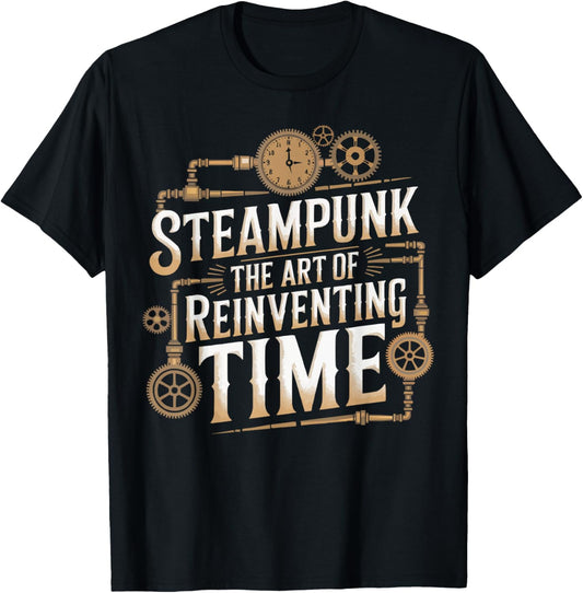 Steampunk Lover Clockwork Steampunk Gears Steam Mechanical T-Shirt - T-Shirt | Black