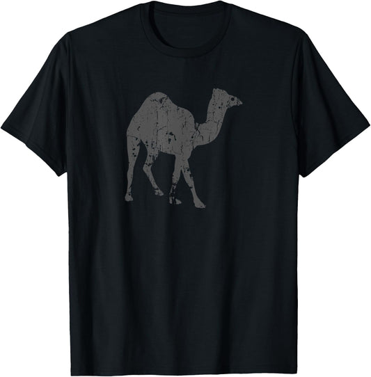 Camel Vintage Design - Camel Print T-Shirt - T-Shirt | Black