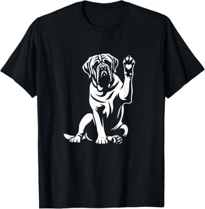 English Mastiff Love Dog Paw Heart Graphic Design T-Shirt - T-Shirt | Black