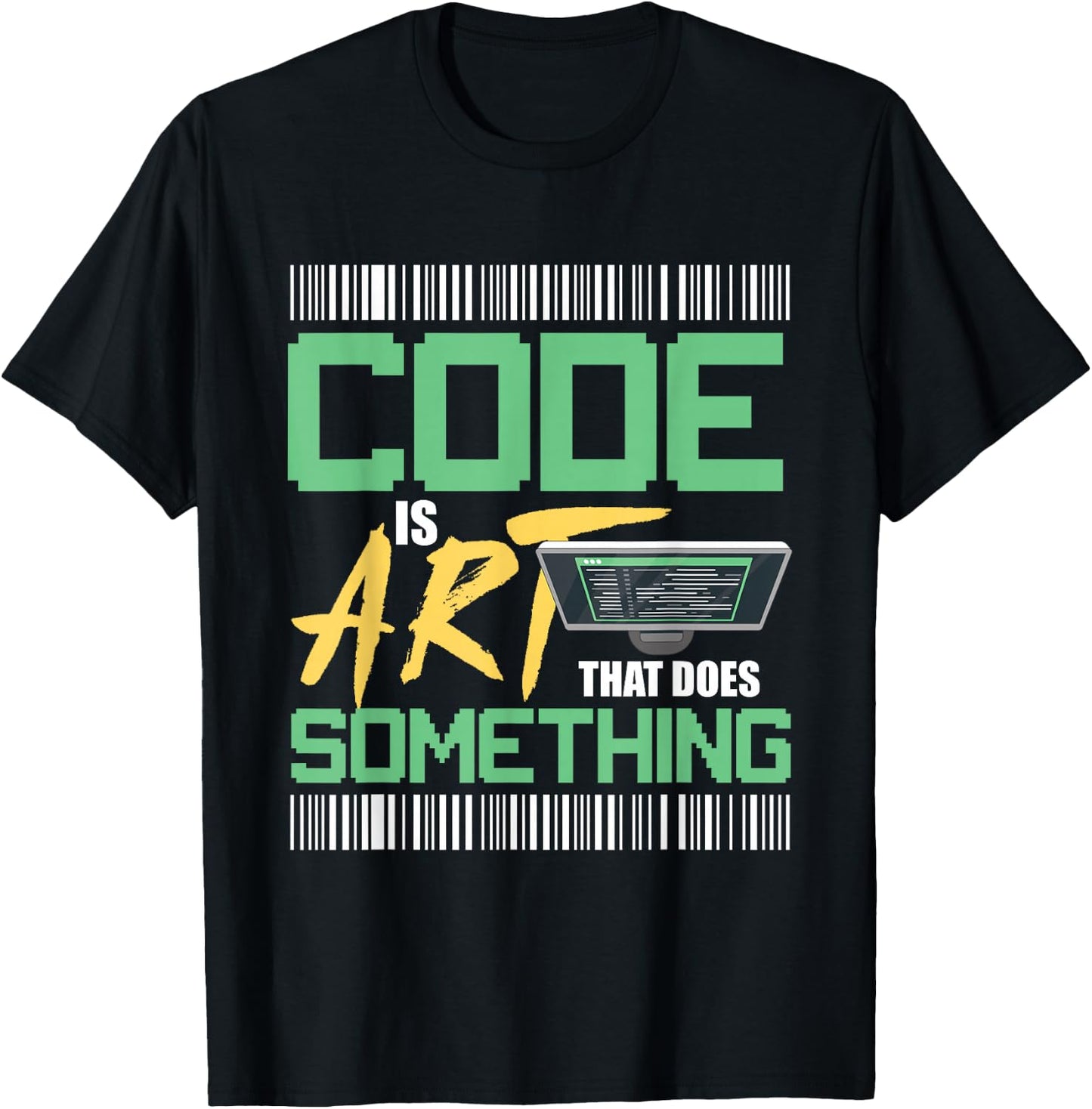 Code is art that does something for Programmer Developer T-Shirt - T-Shirt | Black