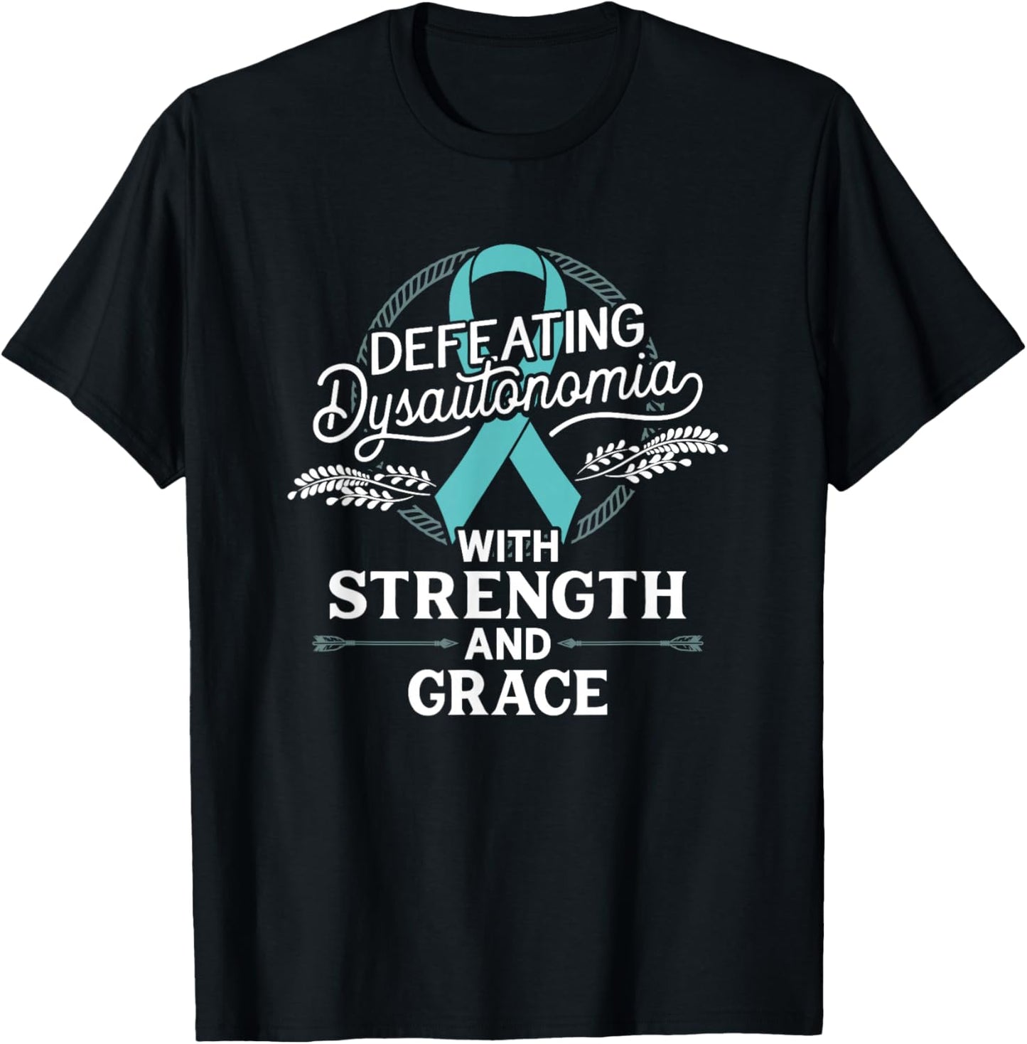 Defeating Dysautonomia Turquoise Pots Dysautonomia Awareness T-Shirt - T-Shirt | Black