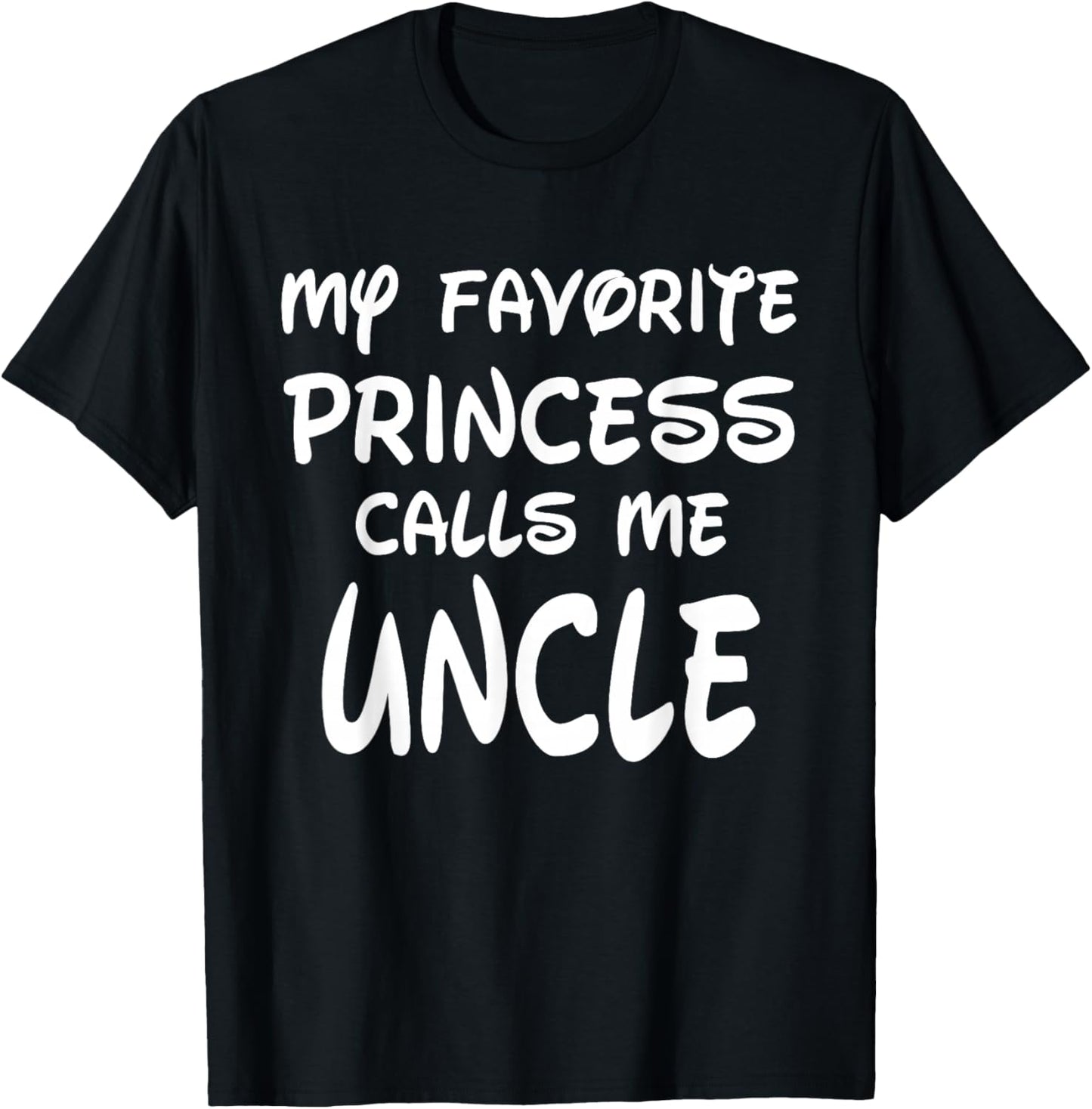 My Favorite Princess Calls Me Uncle Vintage Christmas Xmas T-Shirt - T-Shirt | Black