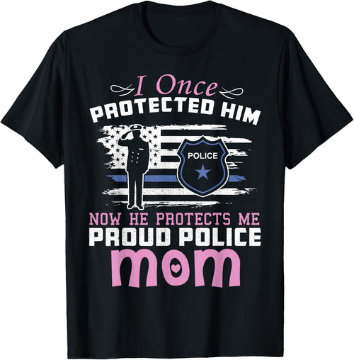 American Police Thin Blue Line Gift Proud Mom