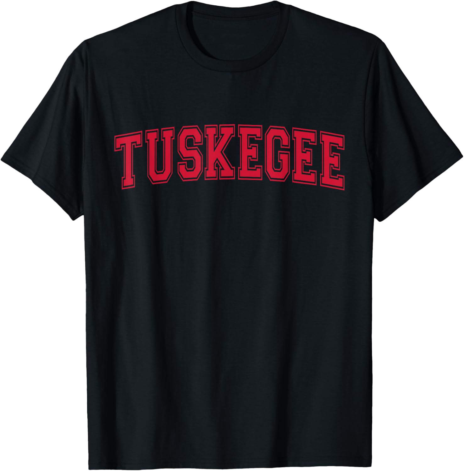 Tuskegee Alabama Varsity Style Arched T-Shirt - T-Shirt | Black