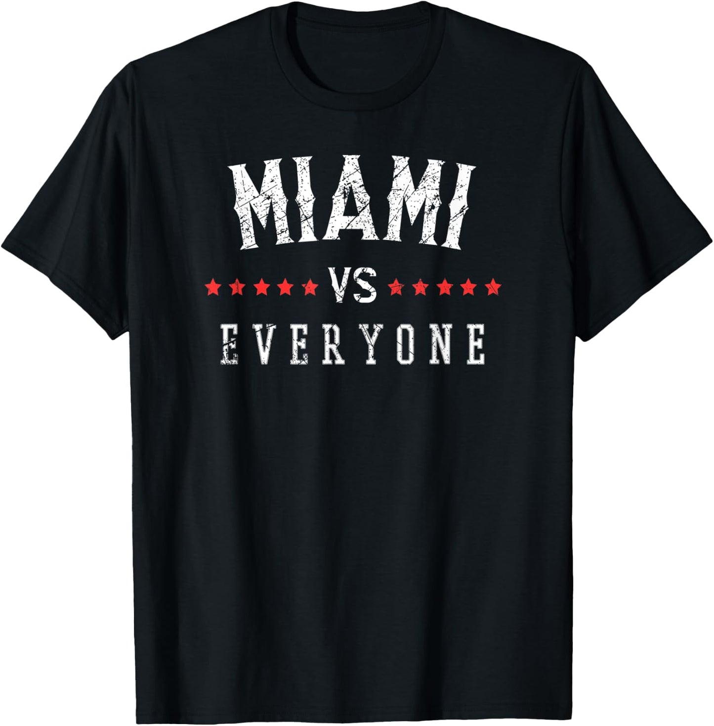 Vintage Miami VS Everyone - All Sport Best Miami T-Shirt - T-Shirt | Black