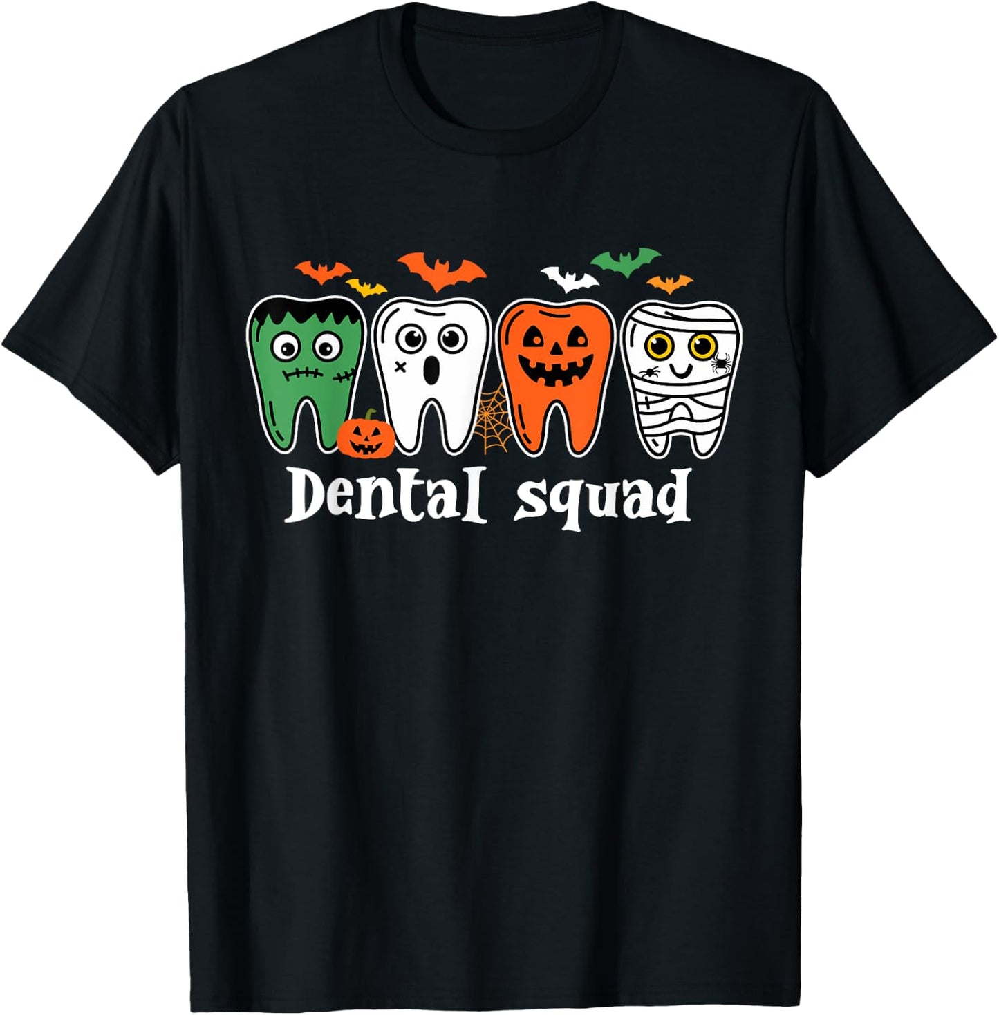 Funny Dental Spooky Squad Costume Denstist Halloween T-Shirt - T-Shirt | Black