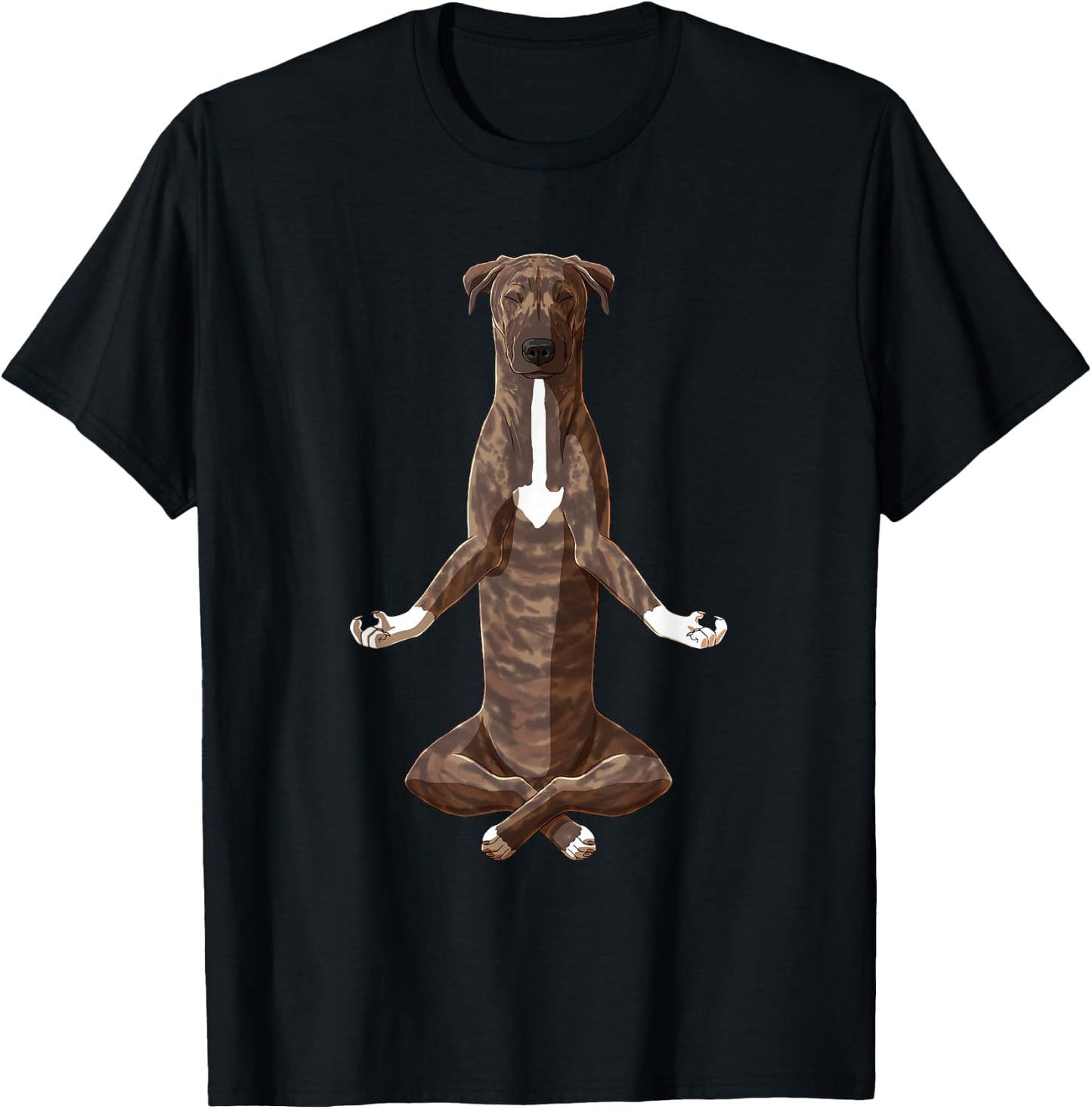 Funny Yoga Dog Mountain Cur Men Women Kids T-Shirt - T-Shirt | Black
