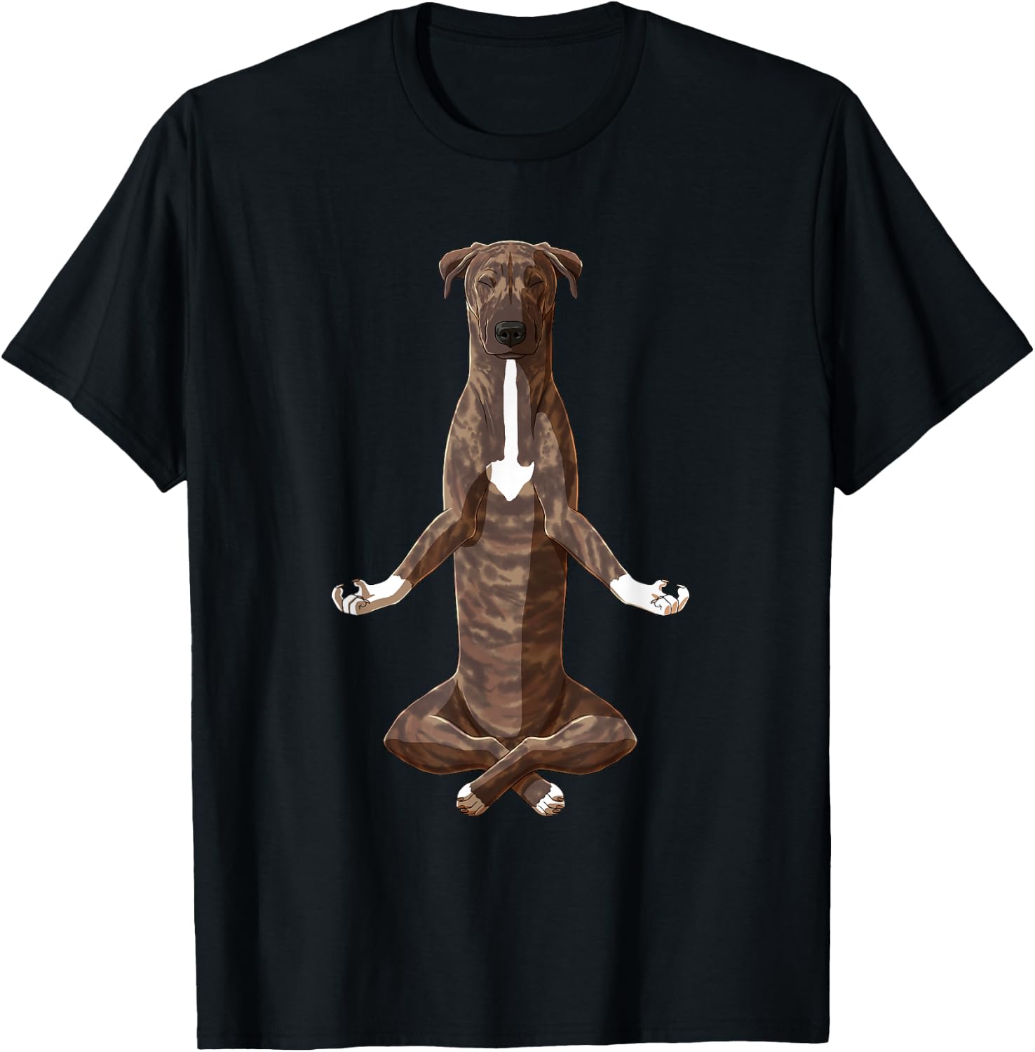 Funny Yoga Dog Mountain Cur Men Women Kids T-Shirt - T-Shirt | Black