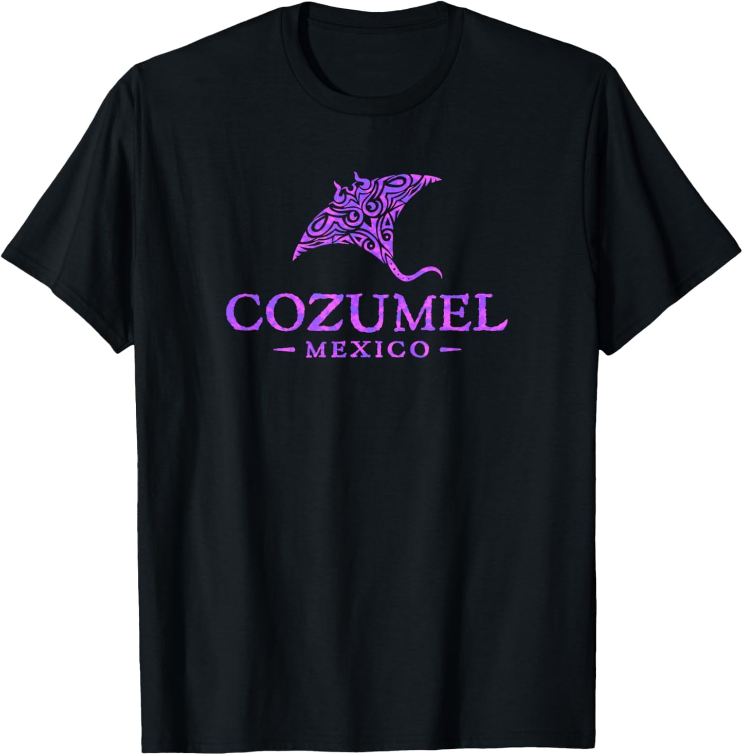 Cozumel Mexico Souvenir Colorful Stingray Kids T-Shirt - T-Shirt | Black
