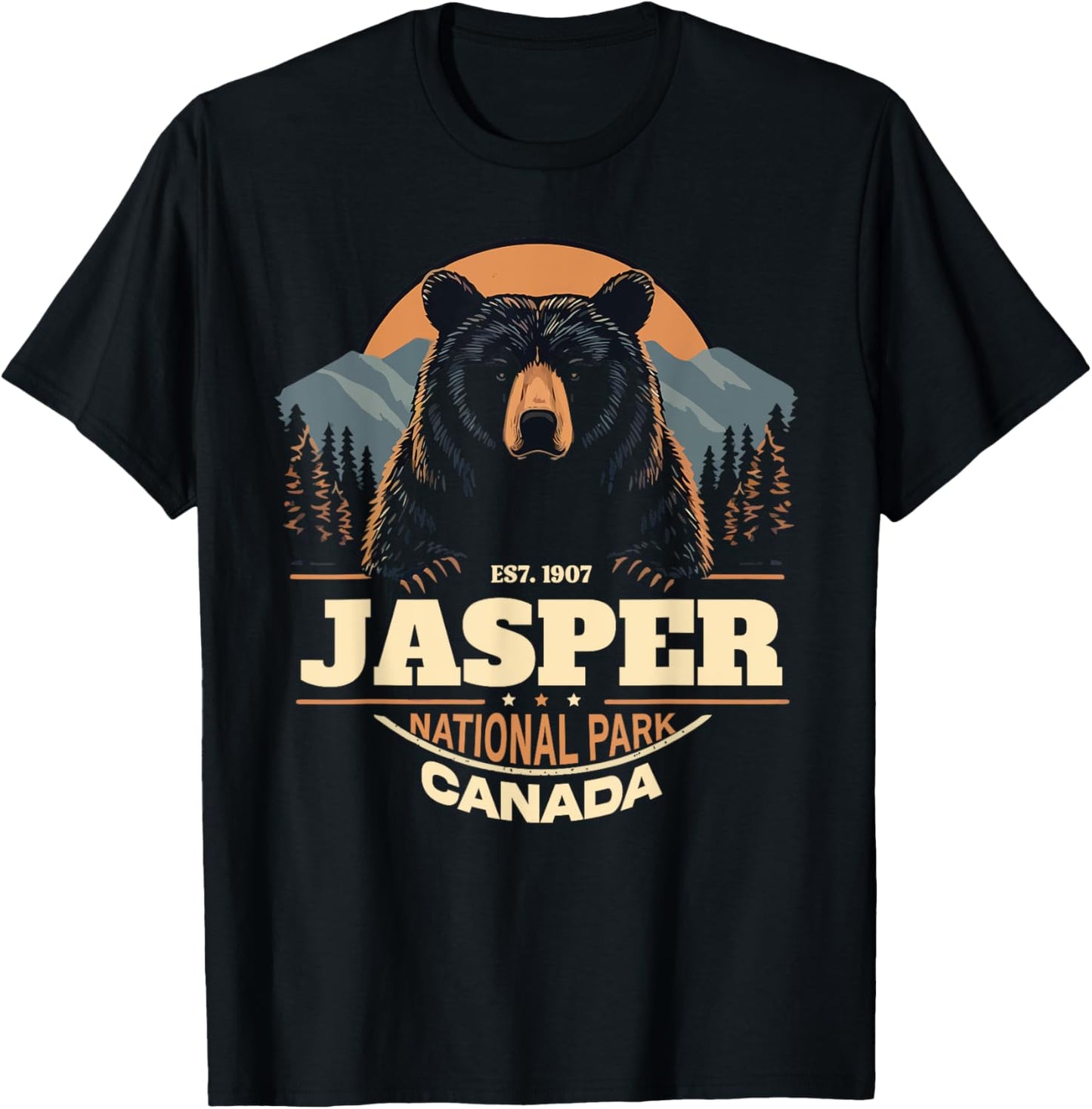 Jasper National Park British Columbia Canada T-Shirt - T-Shirt | Black