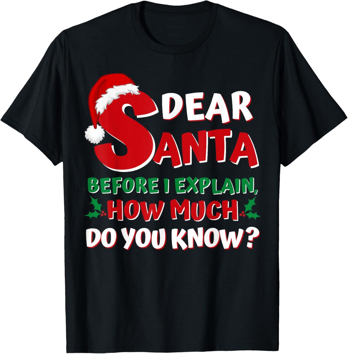 2024 Funny Christmas Shirts Kids Adults Santa I Can Explain T-Shirt - T-Shirt | Black