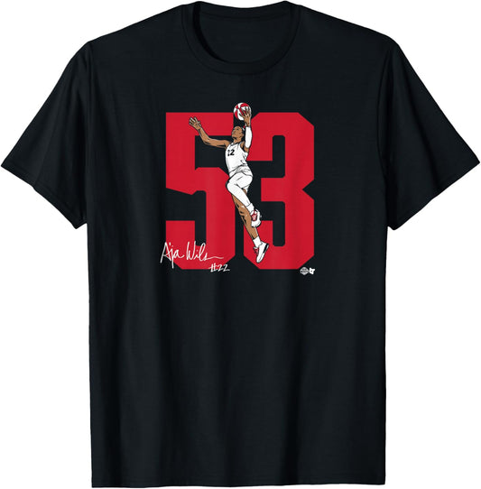 A'ja Wilson - 53 - Las Vegas Basketball T-Shirt - T-Shirt | Black