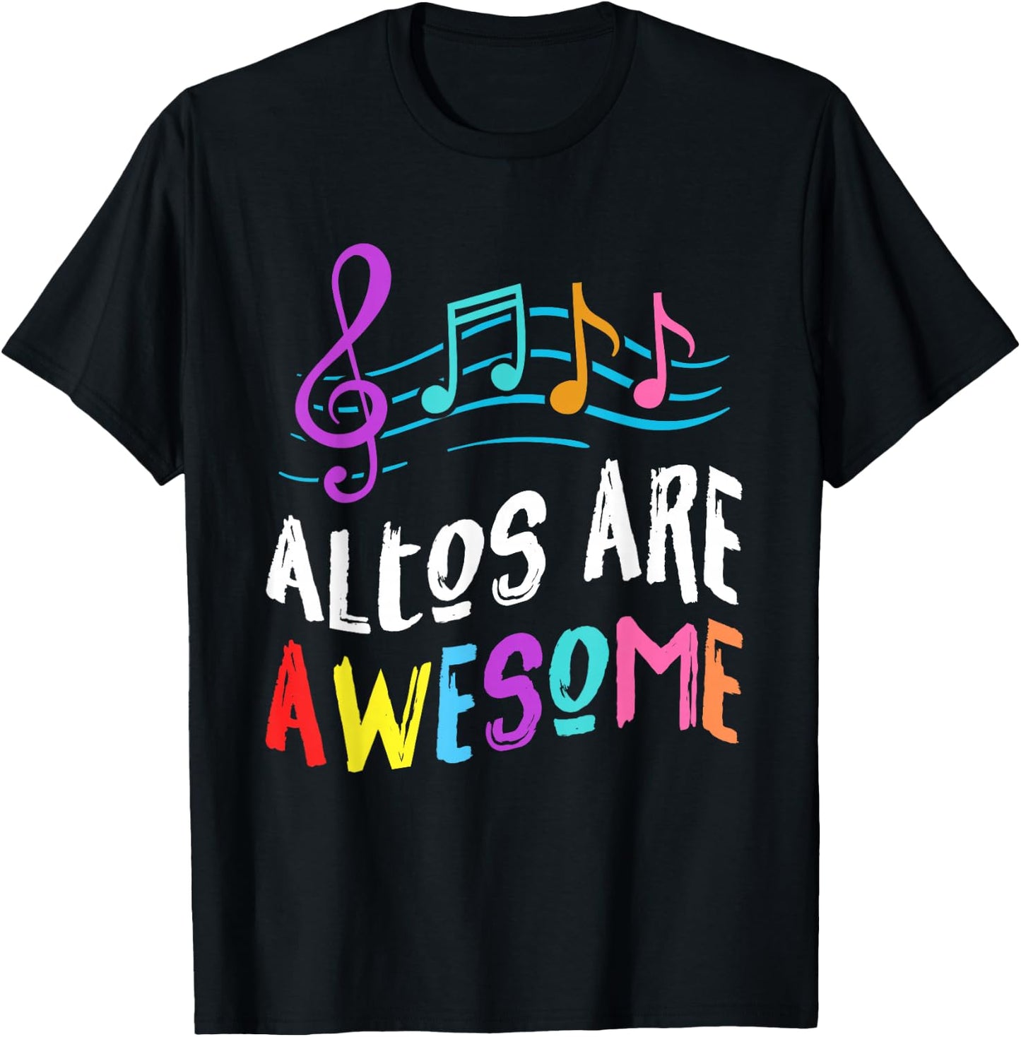 Altos Treble Clef Sheet Music Singing Vocal Choir Music Gift T-Shirt - T-Shirt | Black