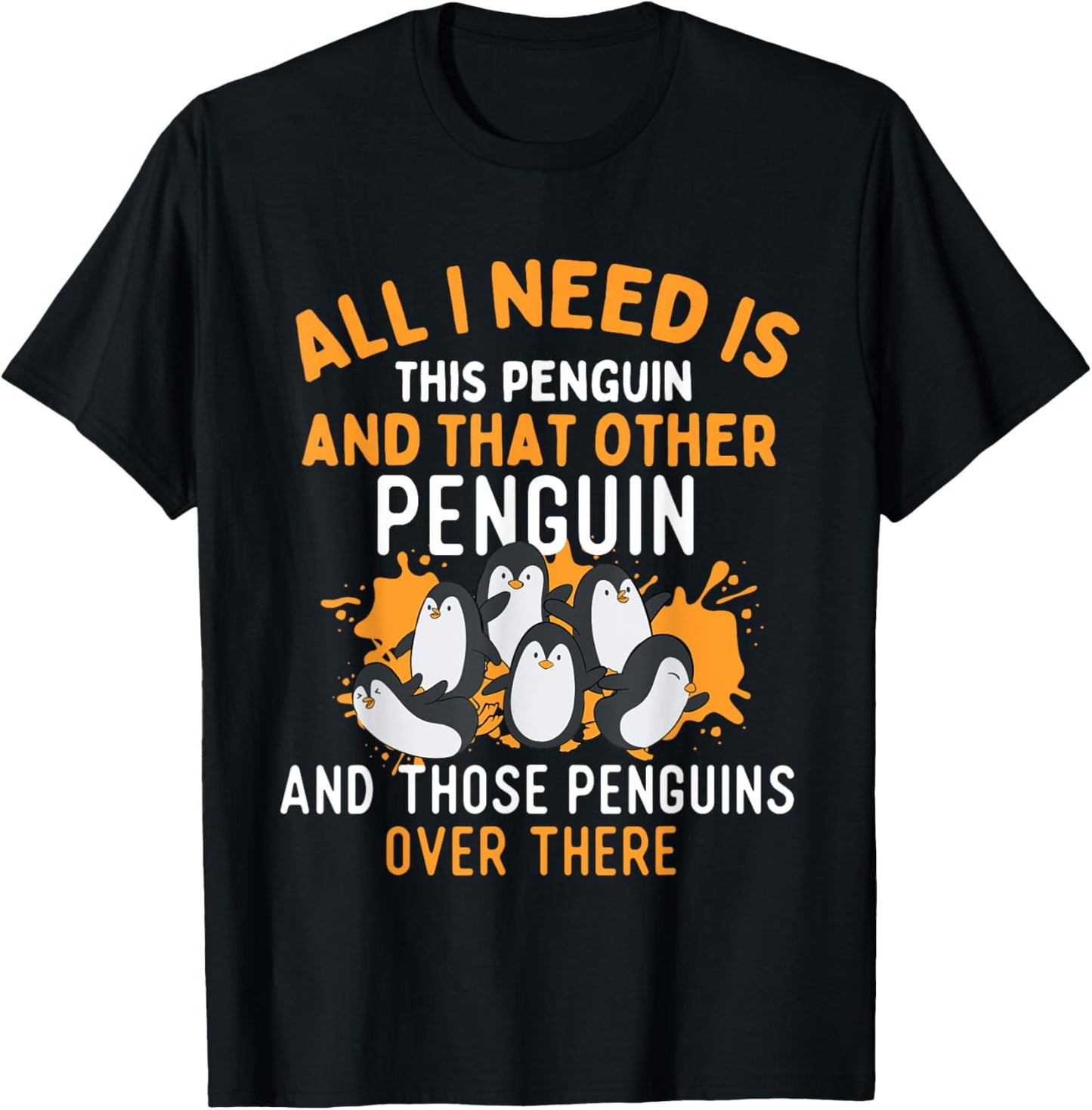 Penguin Lover Shirts All I Need Is This Penguin - Penguin Lover Bird Watcher T-Shirt - T-Shirt | Black