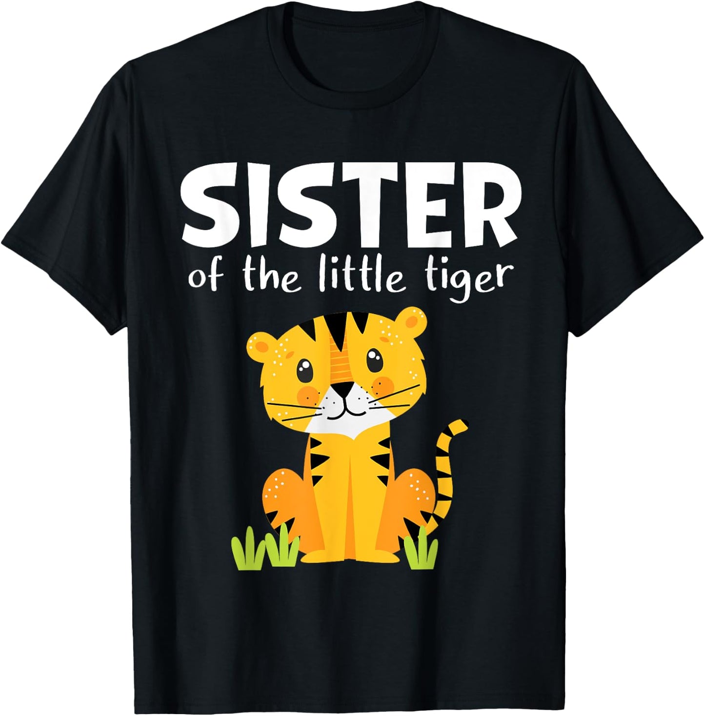 Sister Of The Little Tiger Birthday Boy Girl Family Matching T-Shirt - T-Shirt | Black