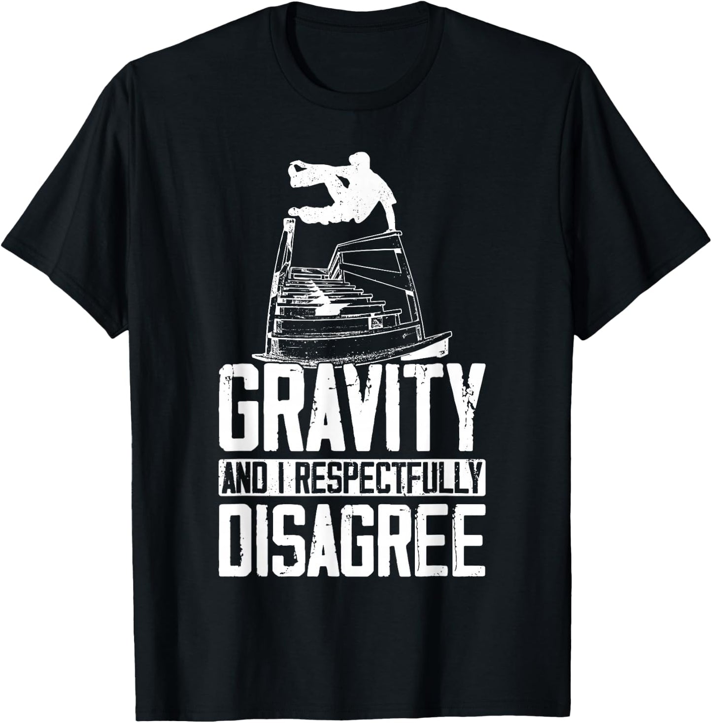 Parkour Free Running Traceur Gravity And I Respectfully T-Shirt - T-Shirt | Black