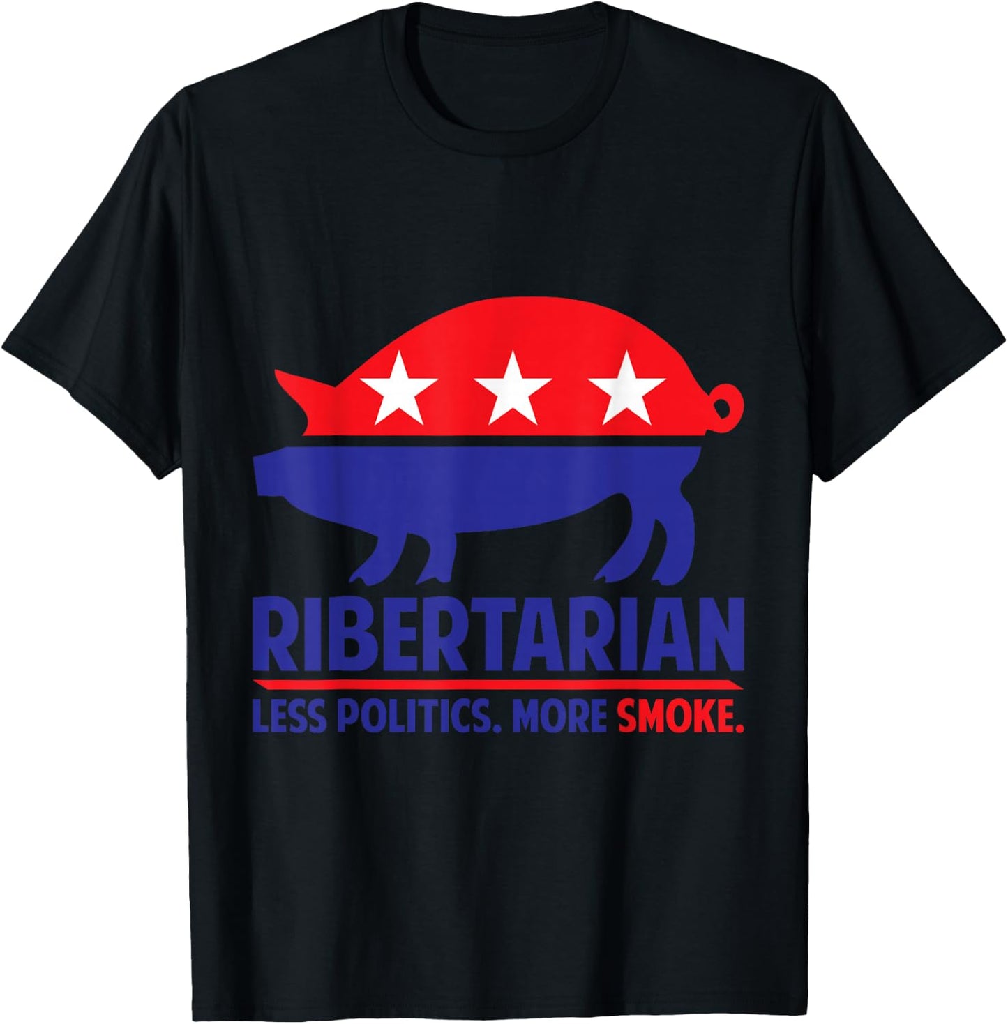 Ribertarian Shirt BBQ and Grill T-Shirt - T-Shirt | Black