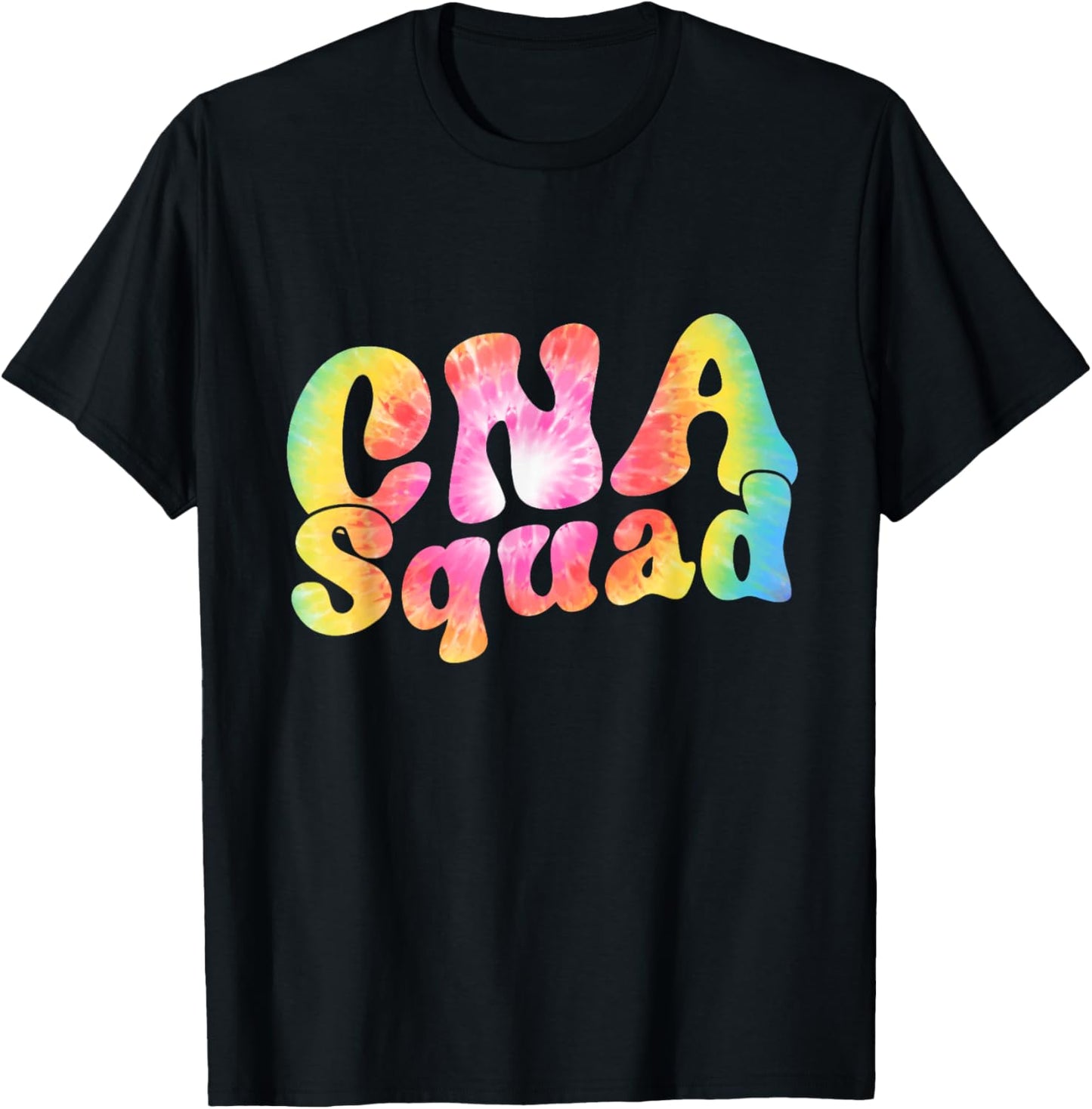Tie Dye CNA Squad Certified Nurse Assistant Gift Women Men T-Shirt - T-Shirt | Black