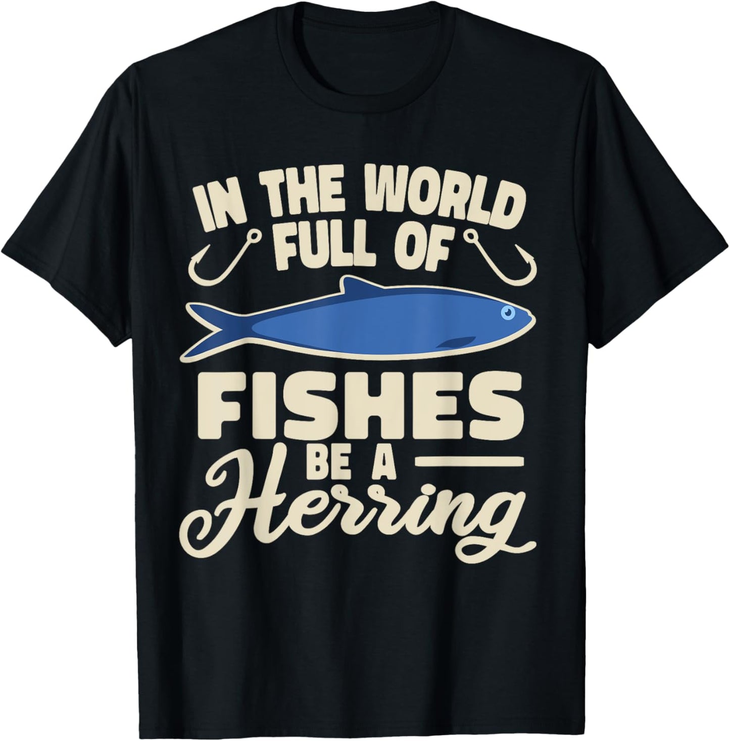 Clupeidae men women silvery schooling fish Herring T-Shirt - T-Shirt | Black