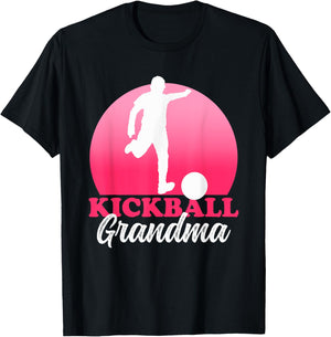 Kickball Grandma | Kickballer Player Kickball T-Shirt - T-Shirt | Black