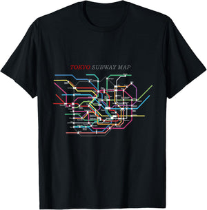 Tokyo Subway Map | Metro, Underground T-Shirt - T-Shirt | Black
