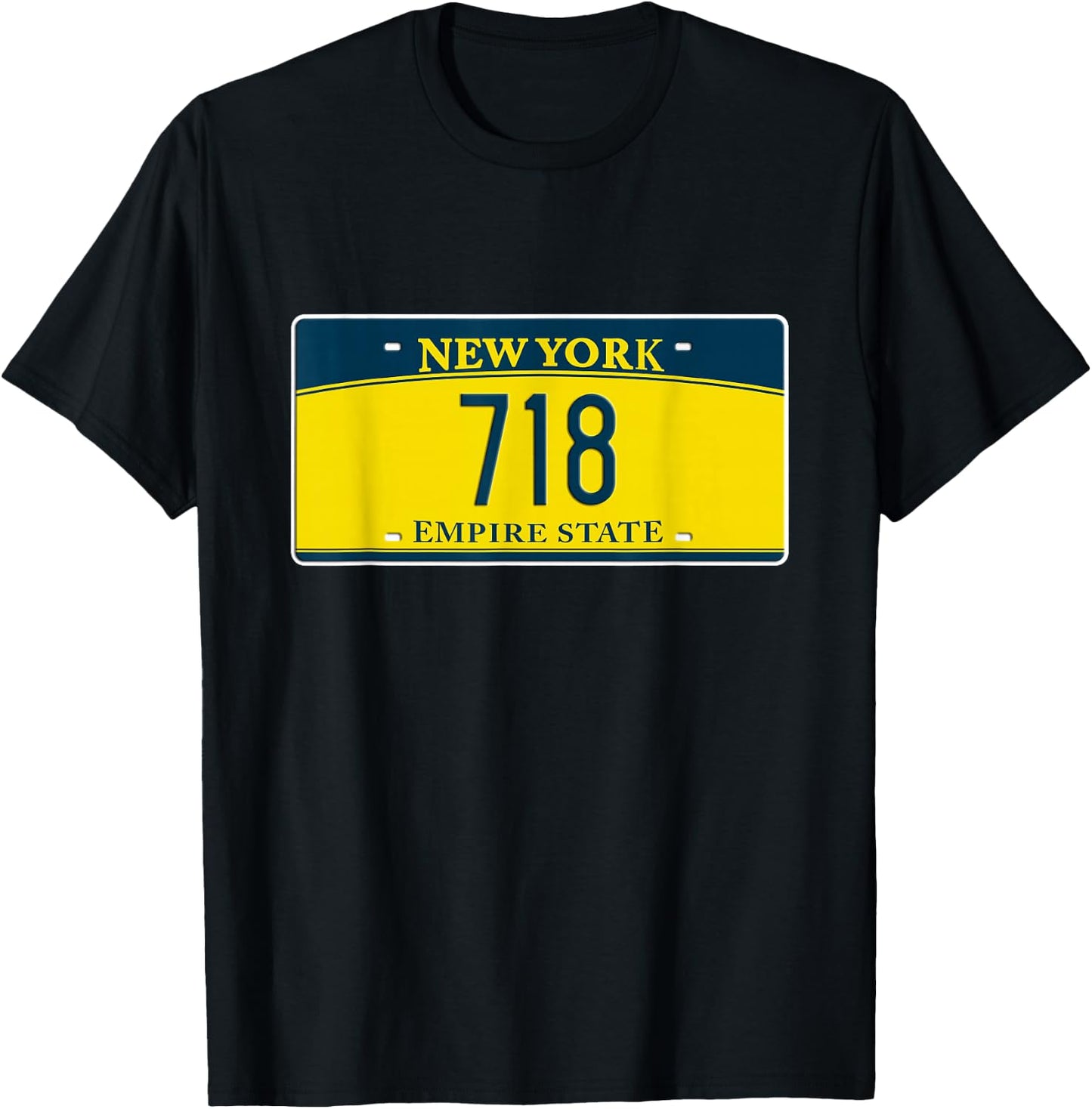 718 Area Code Brooklyn Queens NYC NY New York Home Town T-Shirt - T-Shirt | Black