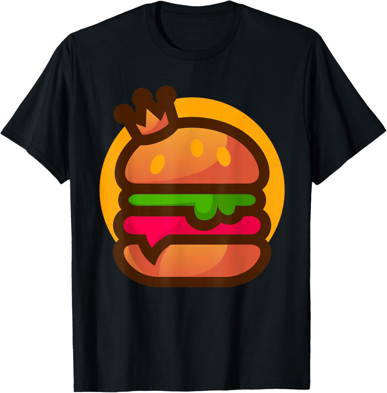 Royal King Burger T-Shirt - T-Shirt | Black