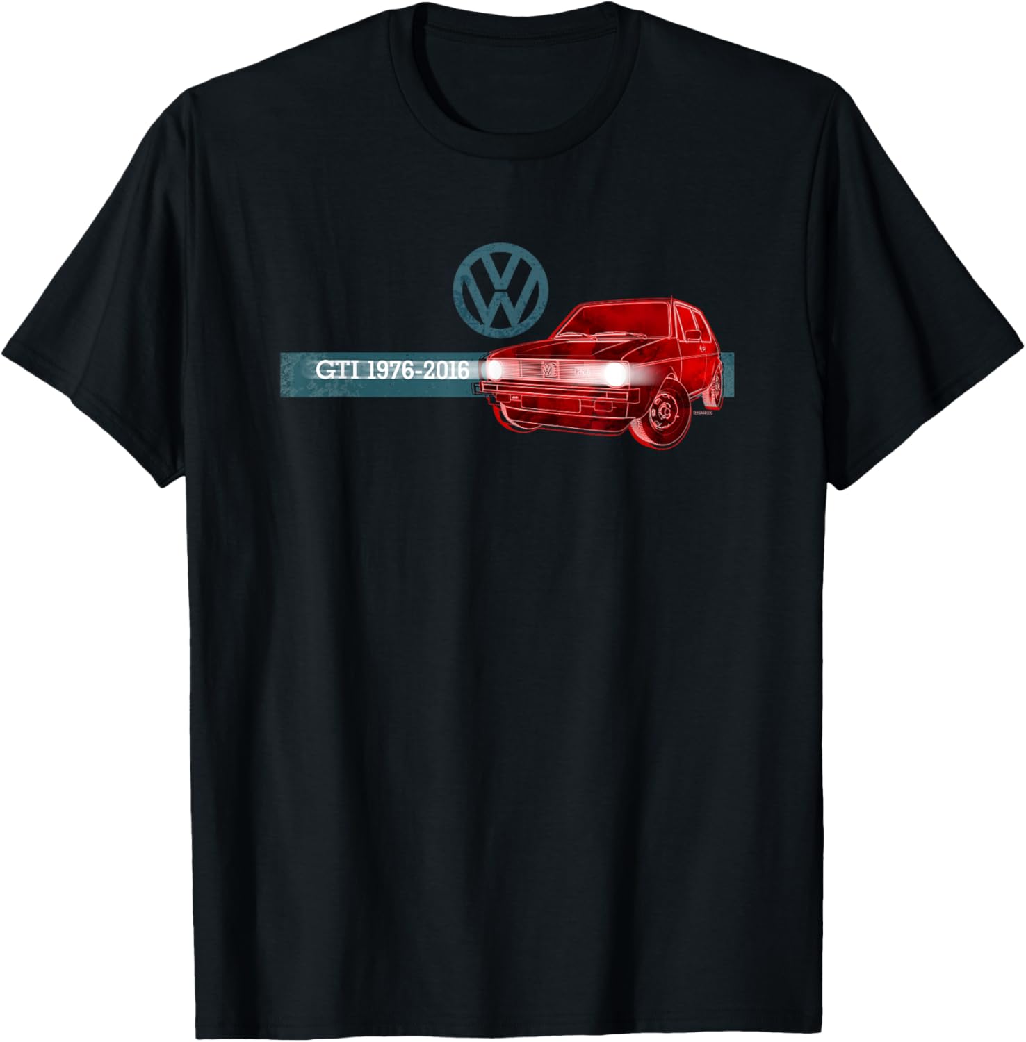 Volkswagen Golf GTI History T-Shirt - T-Shirt | Black